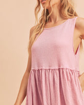 Aemi + Co Round Neck Mini Tank Dress OutfitFlow
